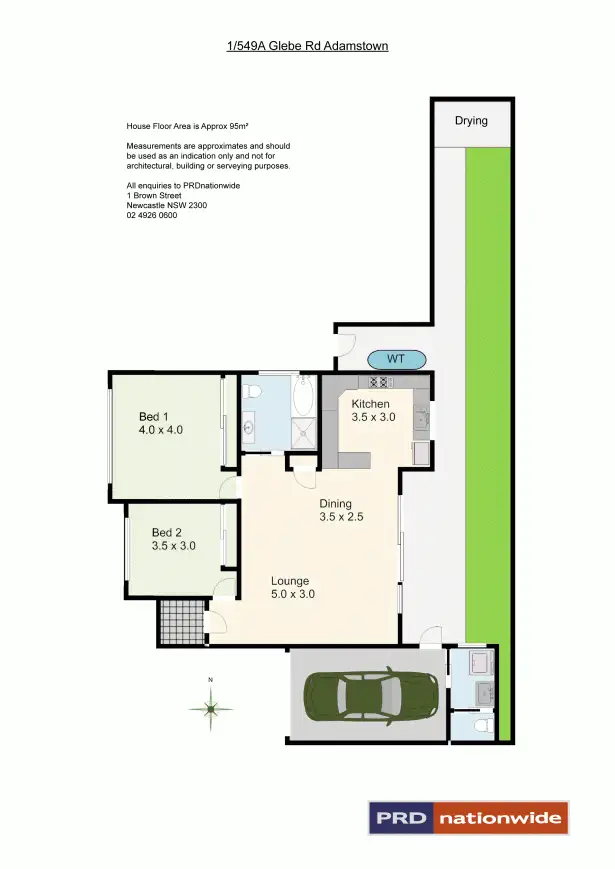 Floorplan of Homely unit listing, 1/549a Glebe Road, Adamstown NSW 2289