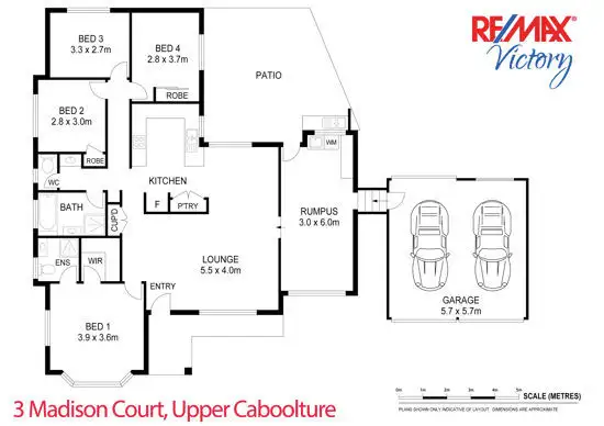 Floorplan of Homely house listing, 3 Madison Court, Upper Caboolture QLD 4510