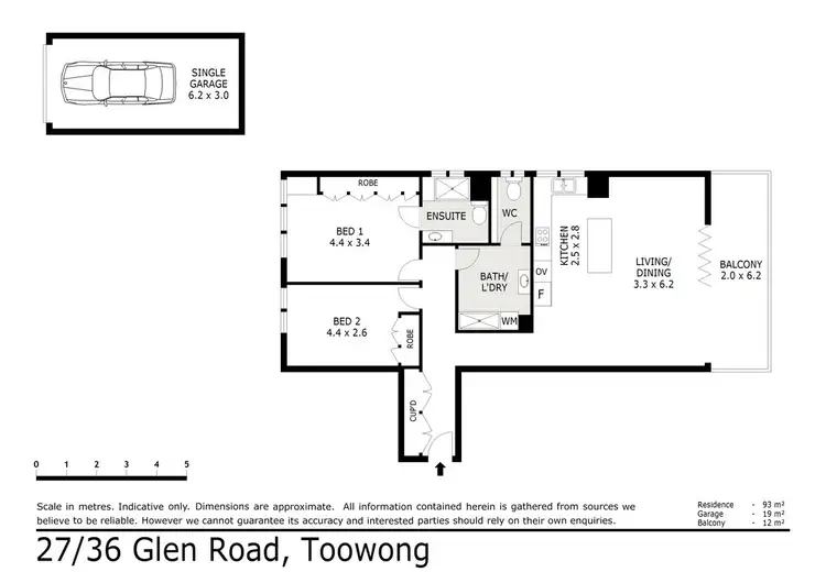 Floorplan of Homely apartment listing, 27/36 Glen Road, Toowong QLD 4066