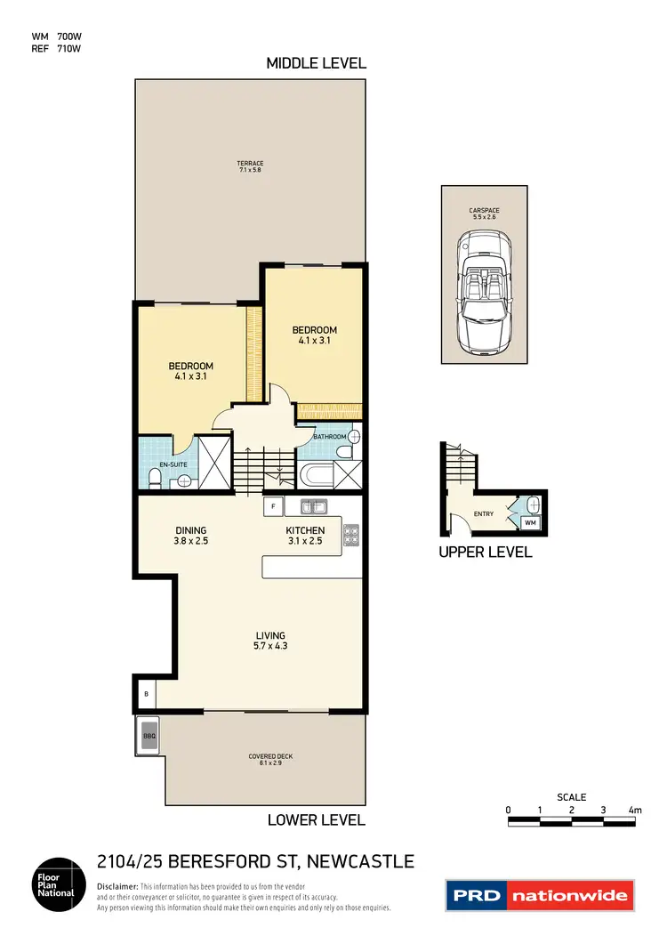 Floorplan of Homely unit listing, 2104/25 Beresford Street, Newcastle West NSW 2302