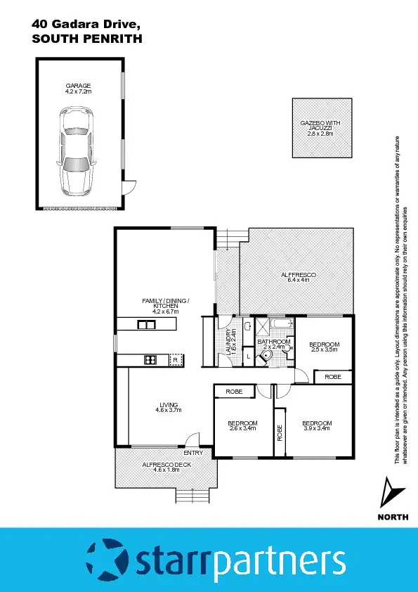 Floorplan of Homely house listing, 40 Gadara Drive, South Penrith NSW 2750