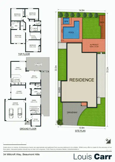 Floorplan of Homely house listing, 34 Millcroft Way, Beaumont Hills NSW 2155