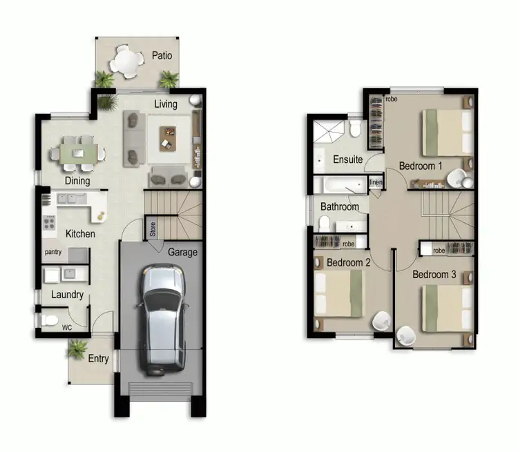 Floorplan of Homely townhouse listing, 27/8 Charnwood St, Sunnybank Hills QLD 4109