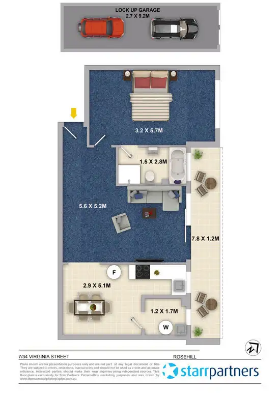 Floorplan of Homely apartment listing, 7/34 Virginia Street, Rosehill NSW 2142