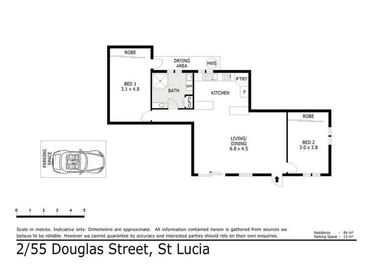 Floorplan of Homely unit listing, 2/30 Prospect Tce, St Lucia QLD 4067