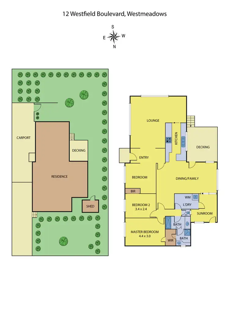 Floorplan of Homely house listing, 12 Westfield Boulevard, Westmeadows VIC 3049