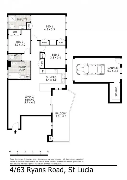 Floorplan of Homely unit listing, 4/63 Ryans Road, St Lucia QLD 4067