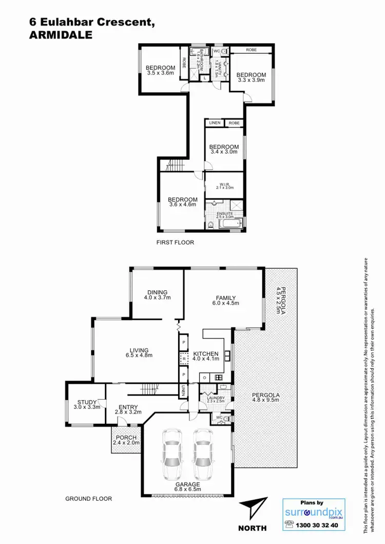 Floorplan of Homely house listing, 6 Eulahbar Crescent, Armidale NSW 2350