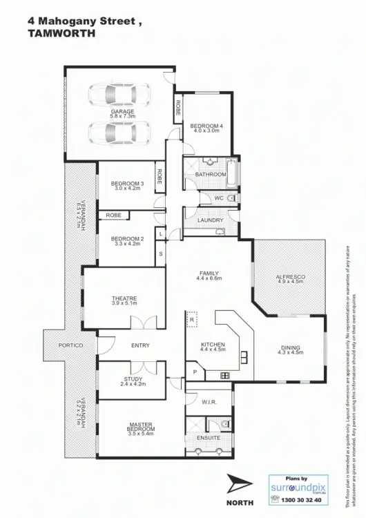 Floorplan of Homely house listing, 4 Mahogany Street, Tamworth NSW 2340