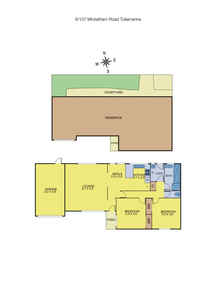 Floorplan of Homely unit listing, 9/107 Mickleham Rd, Tullamarine VIC 3043