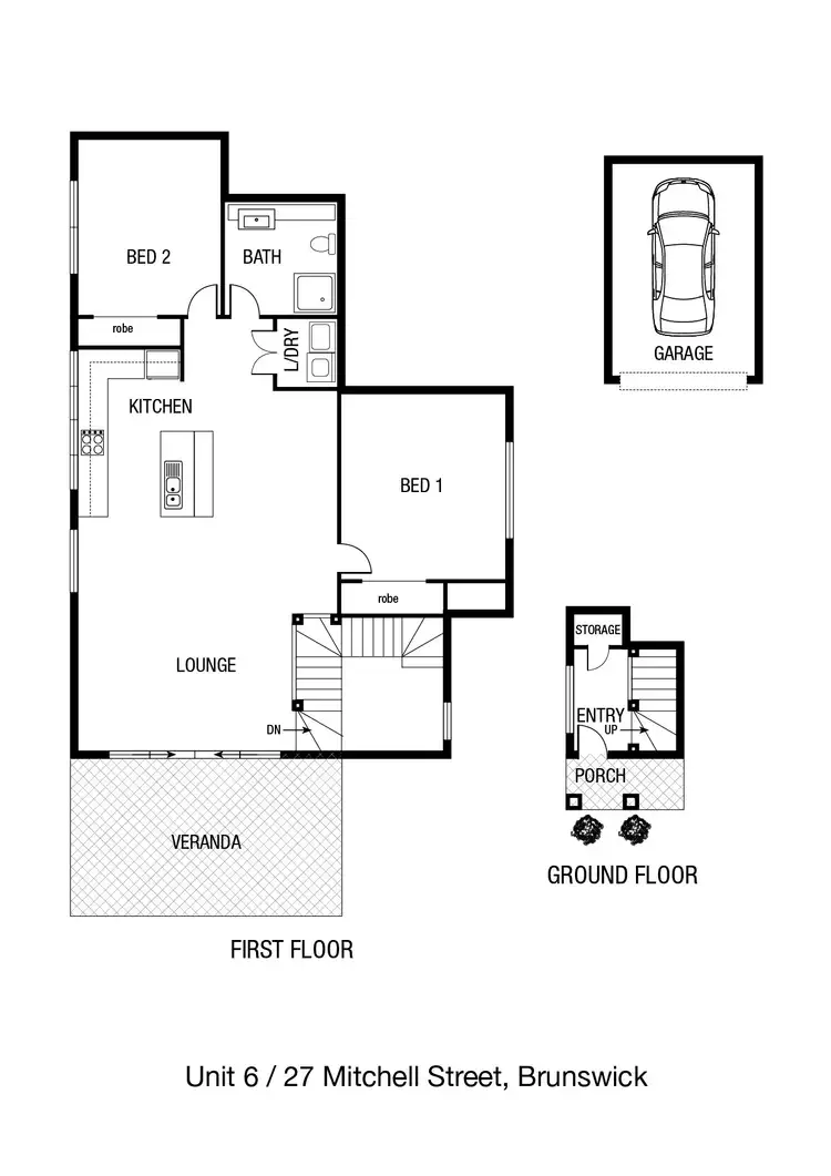 Floorplan of Homely apartment listing, 6/27 Mitchell Street, Brunswick VIC 3056