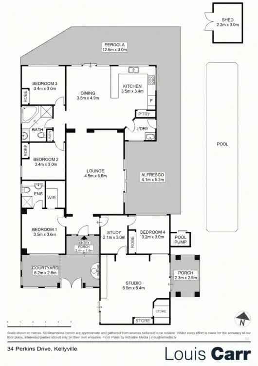 Floorplan of Homely house listing, 34 Perkins Drive, Kellyville NSW 2155