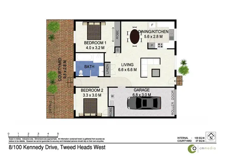 Floorplan of Homely unit listing, 8/100 Kennedy Drive, Tweed Heads West NSW 2485
