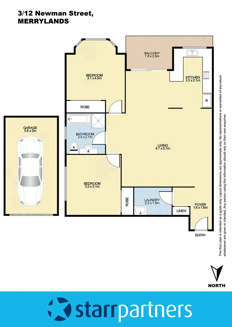 Floorplan of Homely unit listing, 3/12-14 Newman Street, Merrylands NSW 2160