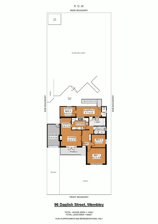 Floorplan of Homely house listing, 96 Daglish, Wembley WA 6014