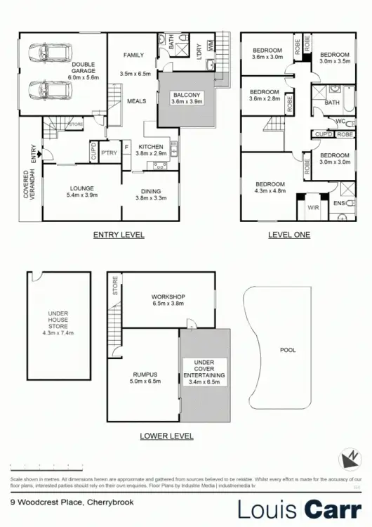 Floorplan of Homely house listing, 9 Woodcrest place, Cherrybrook NSW 2126