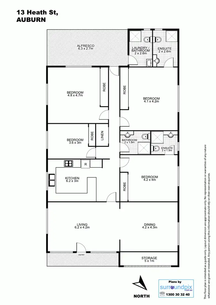 Floorplan of Homely house listing, 13 Heath Street, Auburn NSW 2144