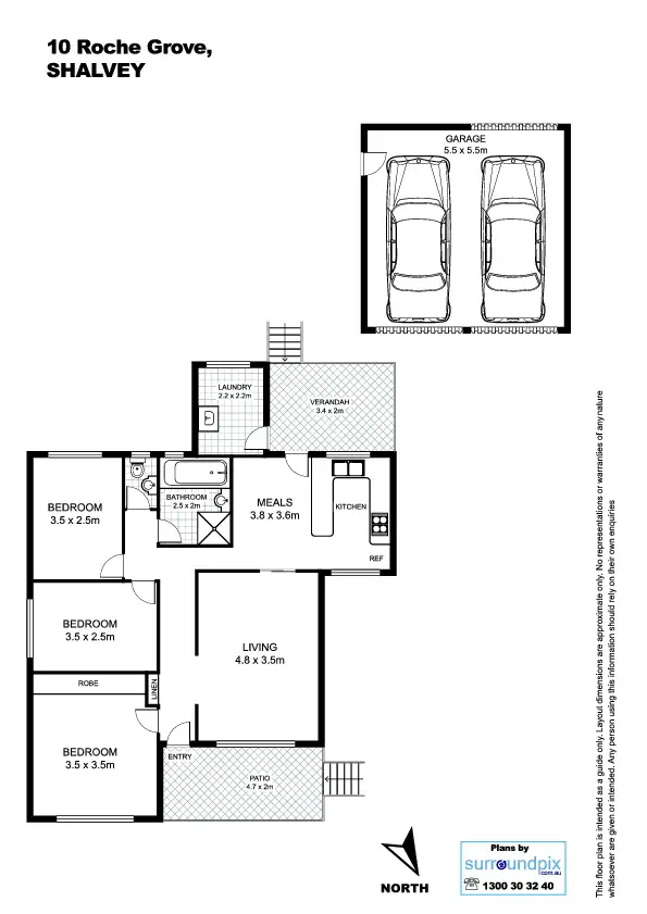 Floorplan of Homely house listing, 10 Roche Grove, Shalvey NSW 2770