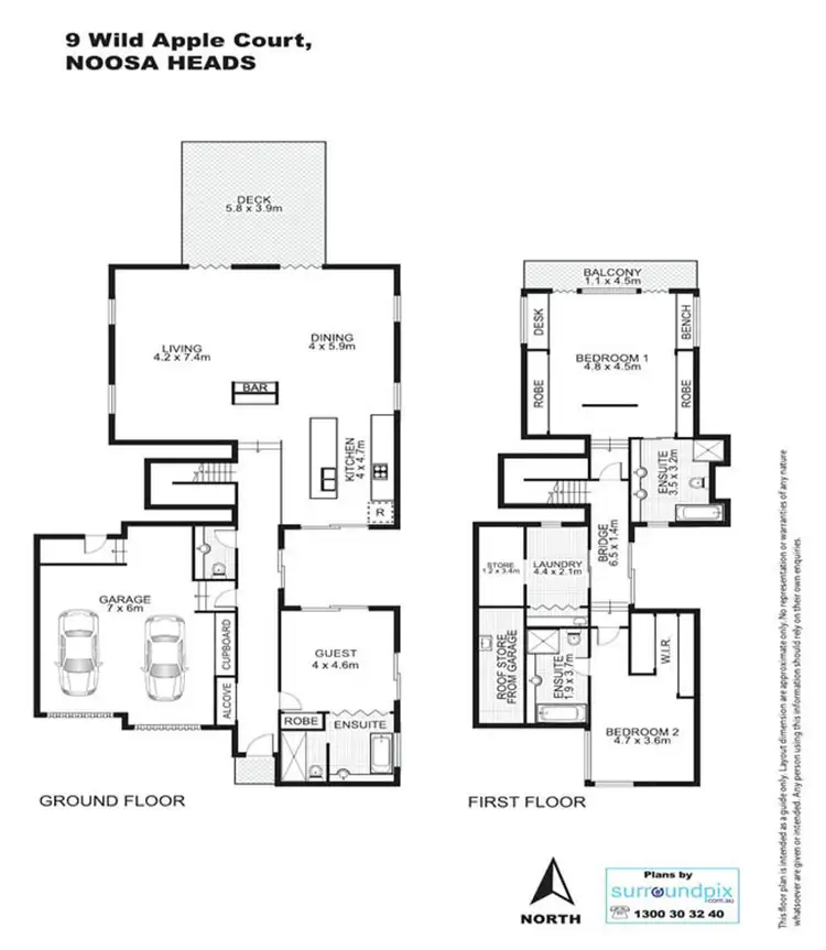 Floorplan of Homely house listing, 9 Wild Apple Ct, Noosa Heads QLD 4567