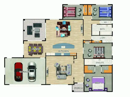 Floorplan of Homely rural property listing, 6 Jamor Court, Elimbah QLD 4516