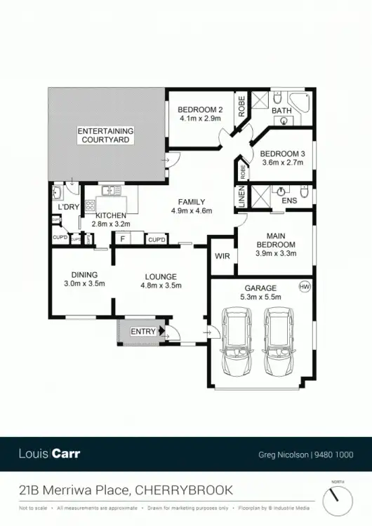 Floorplan of Homely semi-detached listing, 21B Merriwa Place, Cherrybrook NSW 2126