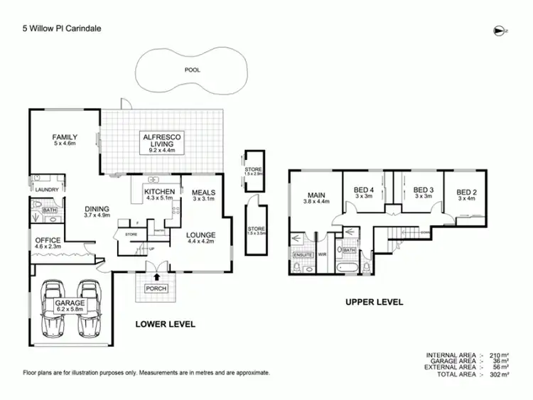 Floorplan of Homely house listing, 5 Willow Place, Carindale QLD 4152