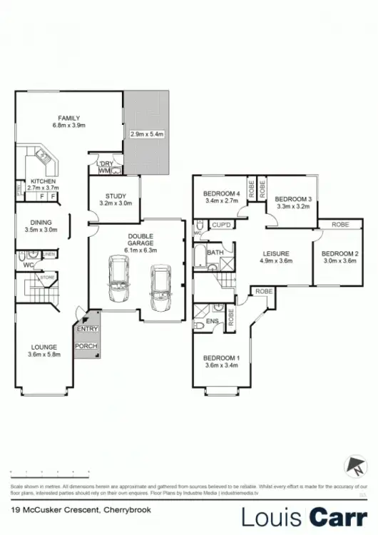 Floorplan of Homely house listing, 19 McCusker Cr, Cherrybrook NSW 2126