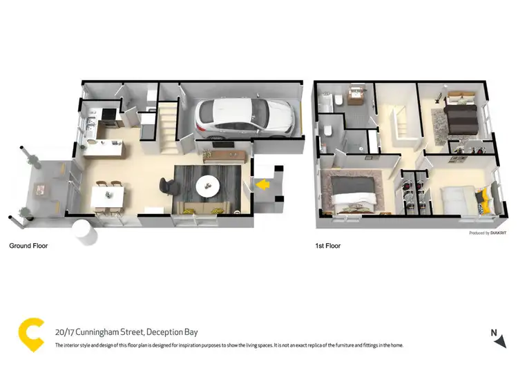 Floorplan of Homely townhouse listing, 20/17 Cunningham Street, Deception Bay QLD 4508