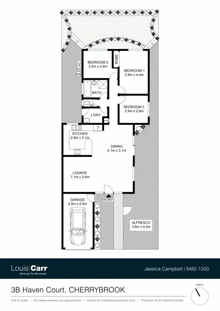 Floorplan of Homely semi-detached listing, 3b Haven Court, Cherrybrook NSW 2126