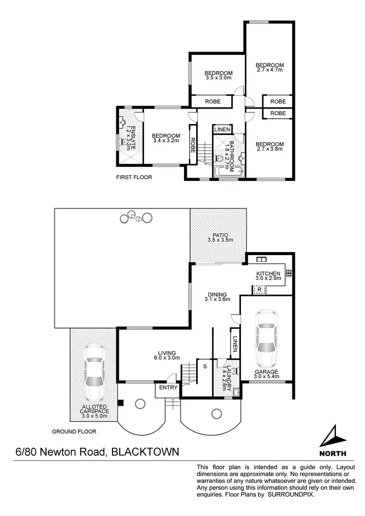 Floorplan of Homely townhouse listing, 6/80 Newton Road, Blacktown NSW 2148