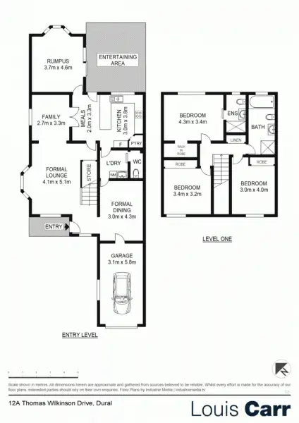 Floorplan of Homely semi-detached listing, 12a Thomas Wilkinson Avenue, Dural NSW 2158