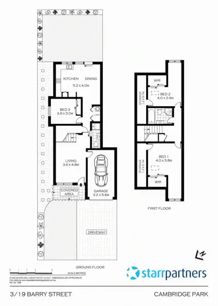 Floorplan of Homely semi-detached listing, 2&3/19 Barry St, Cambridge Park NSW 2747