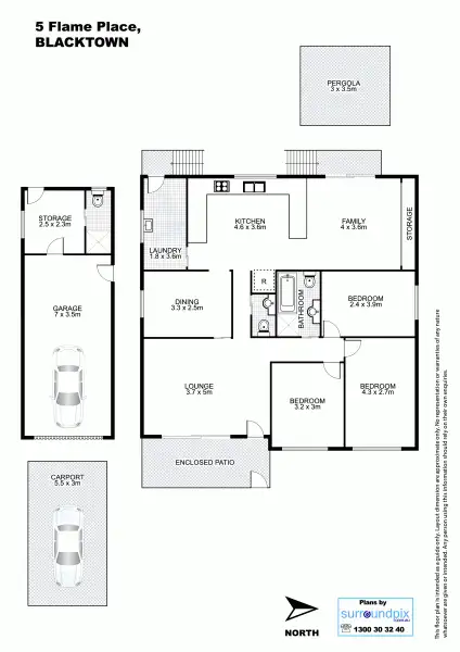 Floorplan of Homely house listing, 5 Flame Place, Blacktown NSW 2148