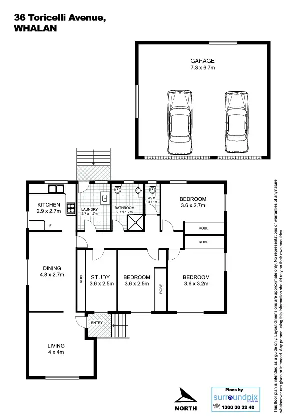 Floorplan of Homely house listing, 36 Toricelli Avenue, Whalan NSW 2770