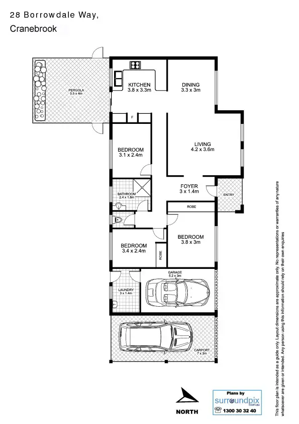 Floorplan of Homely house listing, 28 Borrowdale Way, Cranebrook NSW 2749