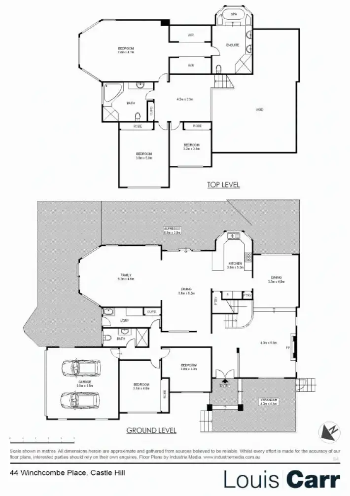 Floorplan of Homely house listing, 44 Winchcombe Place, Castle Hill NSW 2154