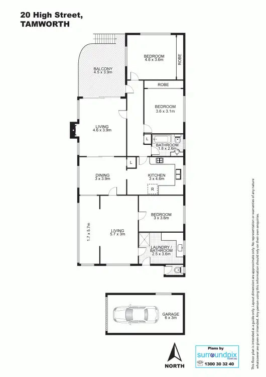 Floorplan of Homely house listing, 20 High Street, Tamworth NSW 2340