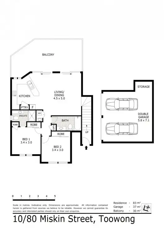 Floorplan of Homely unit listing, 10/80 Miskin Street, Toowong QLD 4066