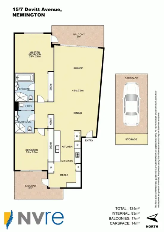 Floorplan of Homely unit listing, 15/7 Devitt Avenue, Newington NSW 2127
