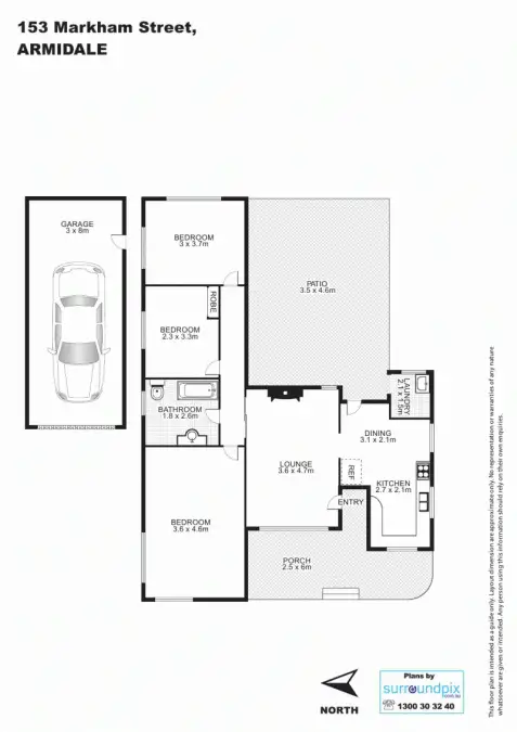Floorplan of Homely house listing, 153 Markham Street, Armidale NSW 2350
