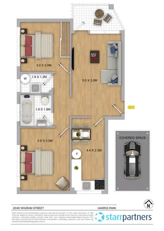 Floorplan of Homely apartment listing, 20/40 Wigram Street, Harris Park NSW 2150