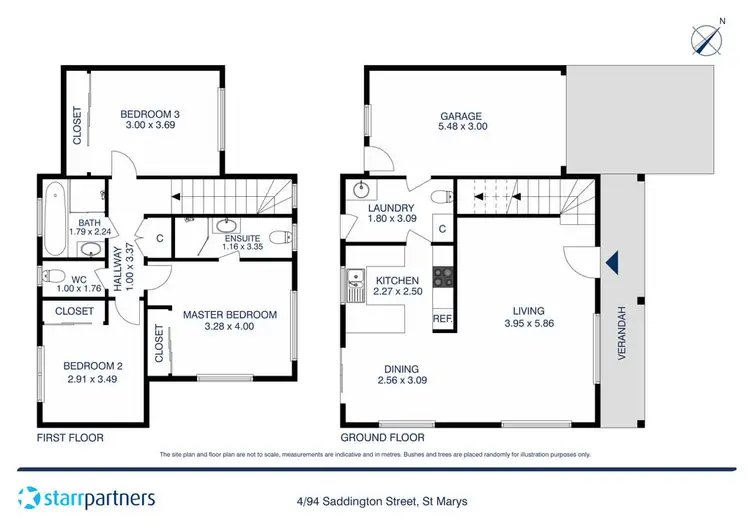 Floorplan of Homely townhouse listing, 4/94 Saddington Street, St Marys NSW 2760