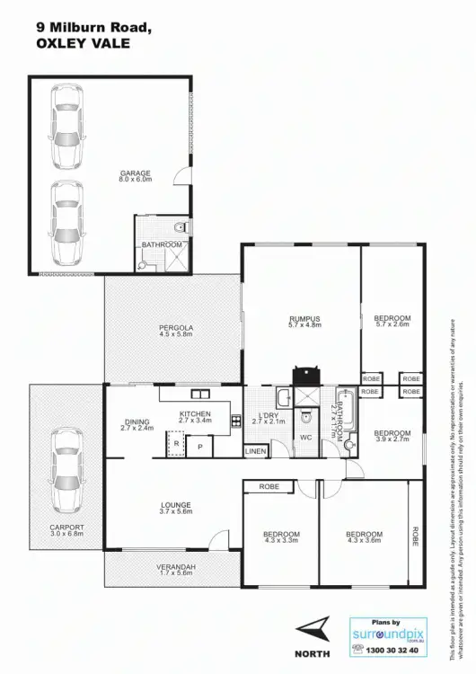 Floorplan of Homely house listing, 9 Milburn Road, Tamworth NSW 2340