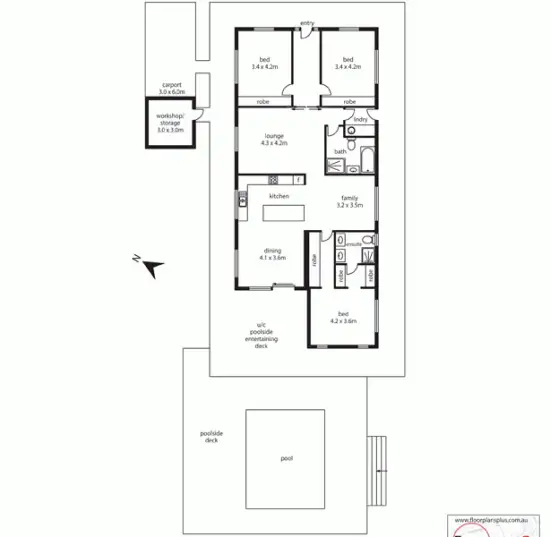 Floorplan of Homely house listing, 21 Hawthorn Grove, Marcus Beach QLD 4573