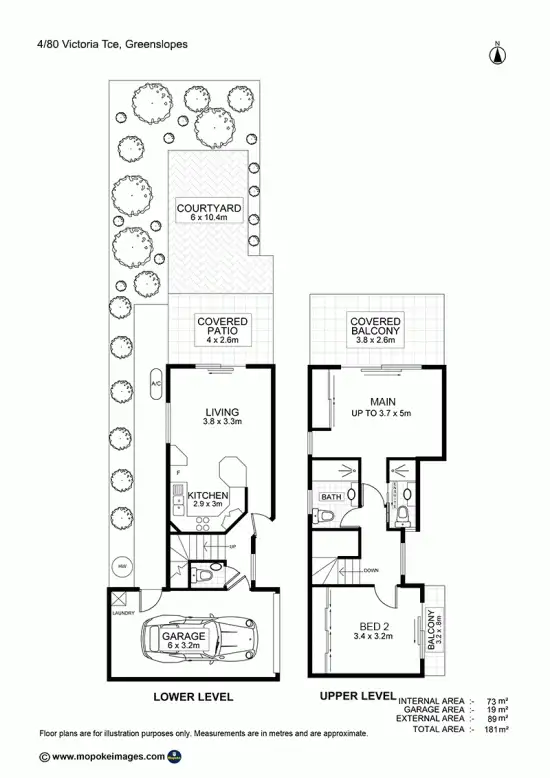 Floorplan of Homely townhouse listing, 4/80 Victoria Terrace, Greenslopes QLD 4120