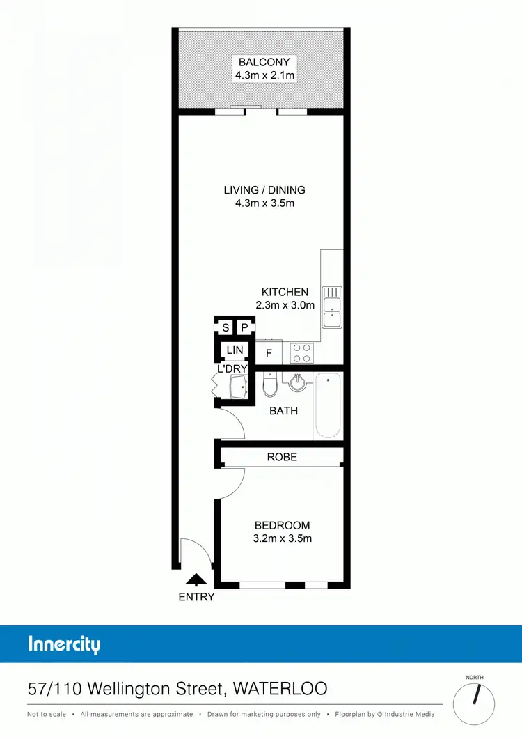 Floorplan of Homely apartment listing, 57/110 Wellington Street, Waterloo NSW 2017