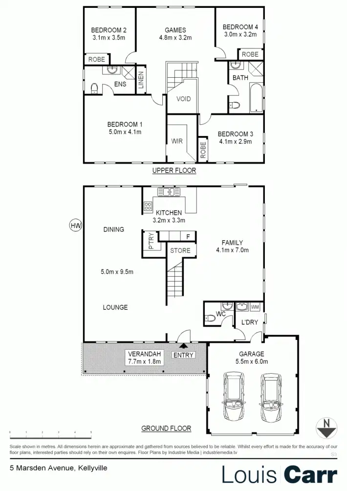 Floorplan of Homely house listing, 5 Marsden Avenue, Kellyville NSW 2155