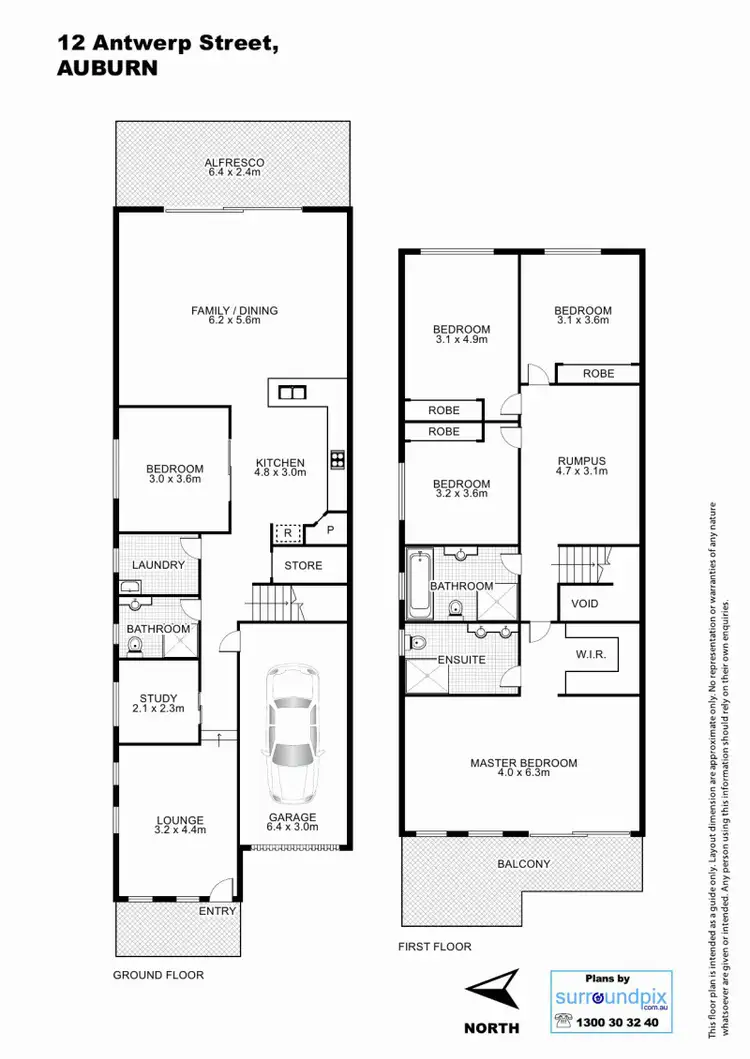 Floorplan of Homely semi-detached listing, 12 Antwerp St, Auburn NSW 2144