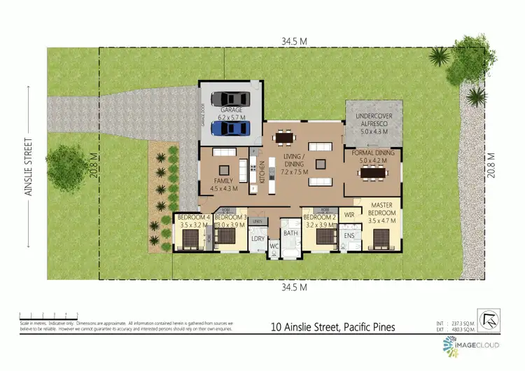 Floorplan of Homely house listing, 10 Ainslie Street, Pacific Pines QLD 4211