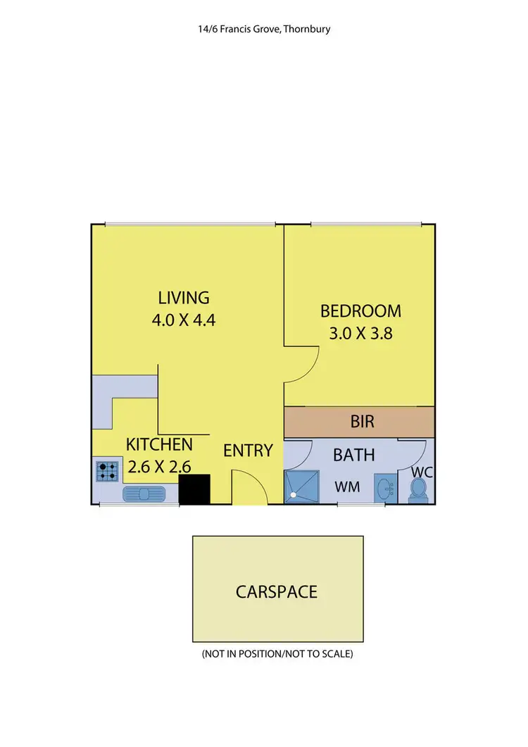 Floorplan of Homely apartment listing, 14/6 Francis Grove, Thornbury VIC 3071